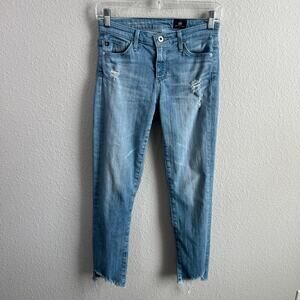 AG Adriano Goldschmied Stevie Capri Jeans Women's 25 Mid Rise Slim Straight Leg